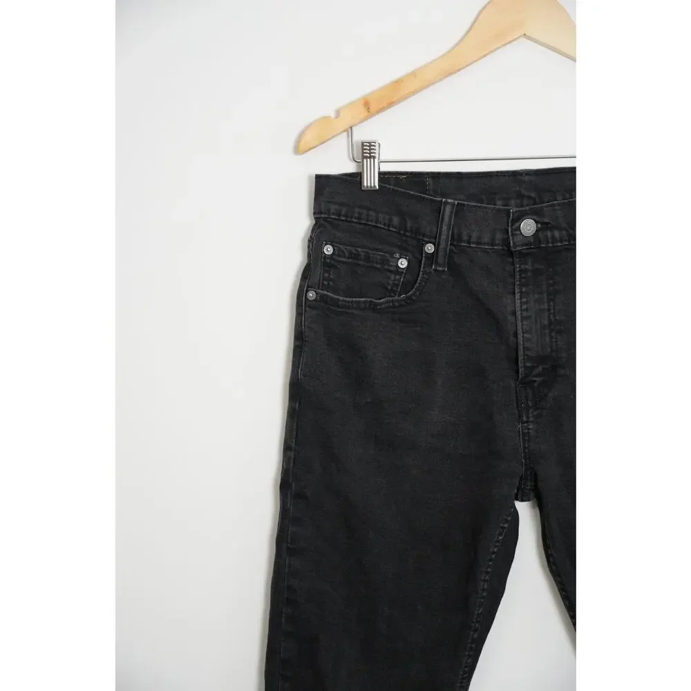 Levi‎ Strauss & Co 502 Men's Black Denim Jeans 33Wx32L